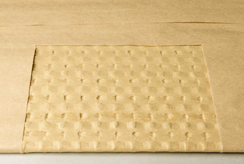 Luftpolstertasche U-Pack, Detail der Posterung